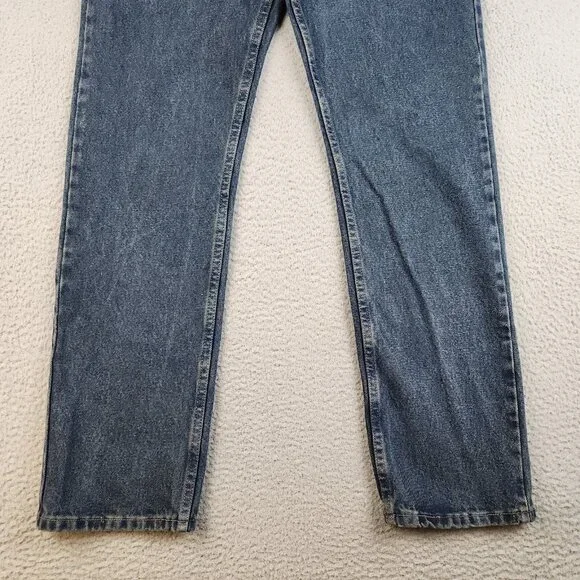 Magellan Jeans Mens 32x34 Blue Straight Denim Dark Wash Pants Outdoors Workwear - Picture 6 of 11